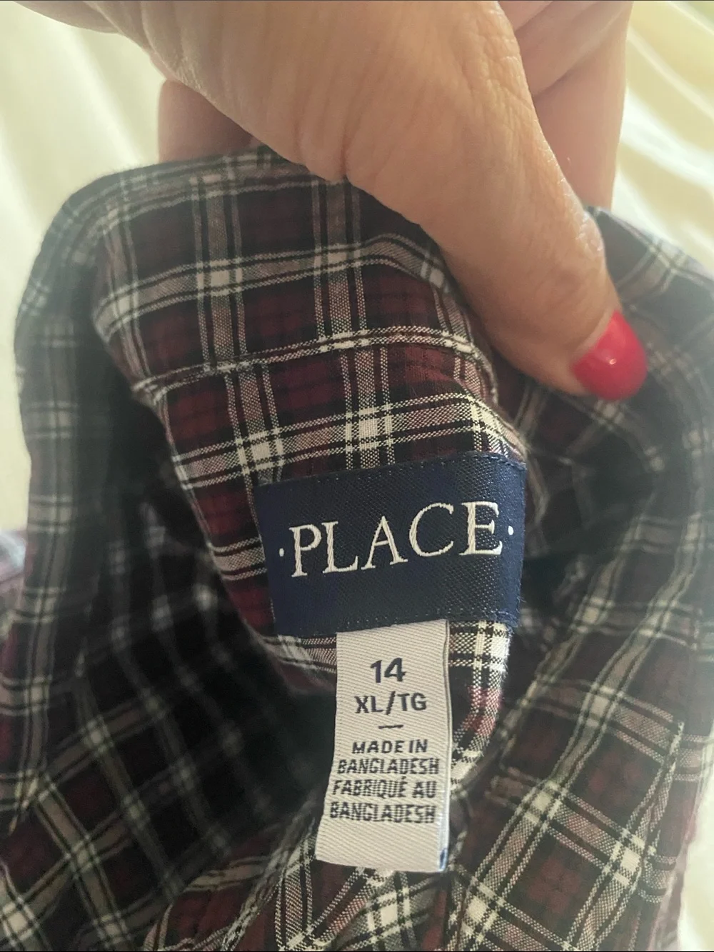 Kids Childrens place Plaid Button-Down Shirt - Blue/White